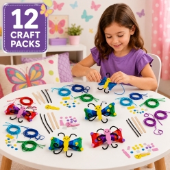 Wrapped Wings Butterfly Craft Kit - 12Pk